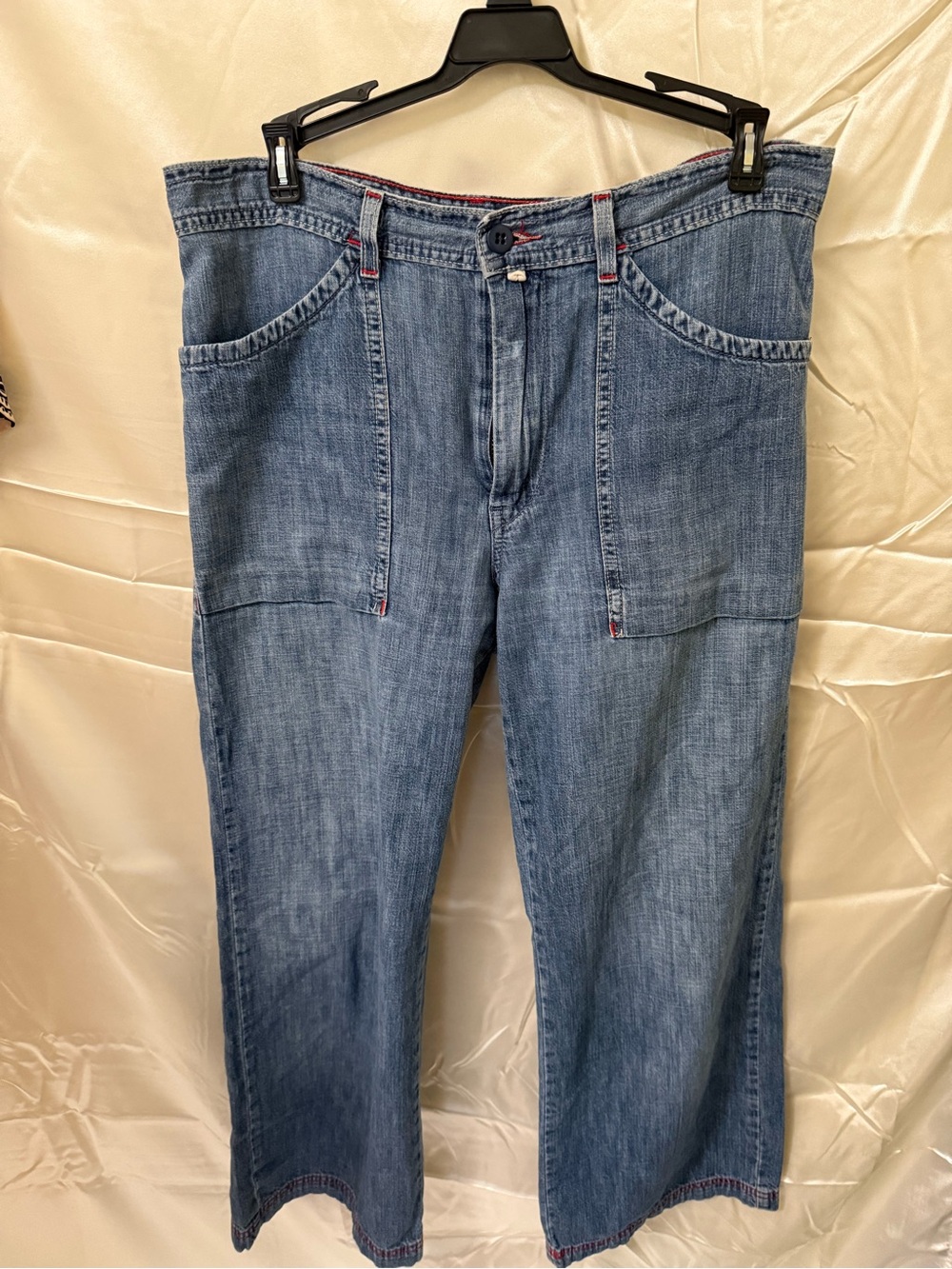 Lucky Brand Made in USA Dungarees Cropped Utility Jeans Size 10/30